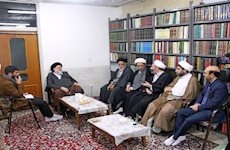 دیدار مسئولان پژوهشکده علوم و معارف حدیث با آیت الله سیداحمد مددی